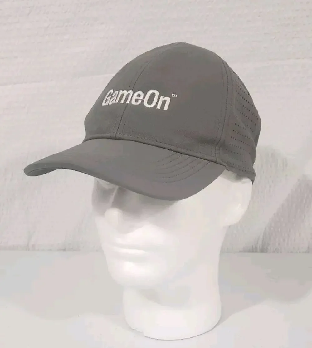 Game On Nike Hat Adult Gray Strap Back Cap Golf Legacy 91 Dri Fit